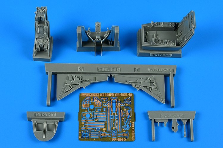 Aires 4860 Harrier GR.1/GR.1A cockpit set 1/48 Kinetic