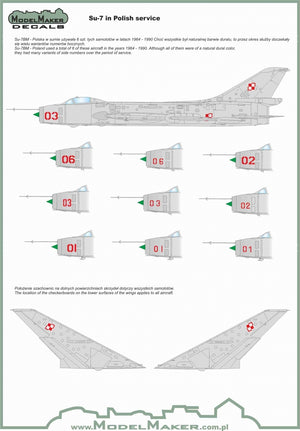 ModelMaker Decals D48009A Su-7 in Polish service 1/48 – immagine 2