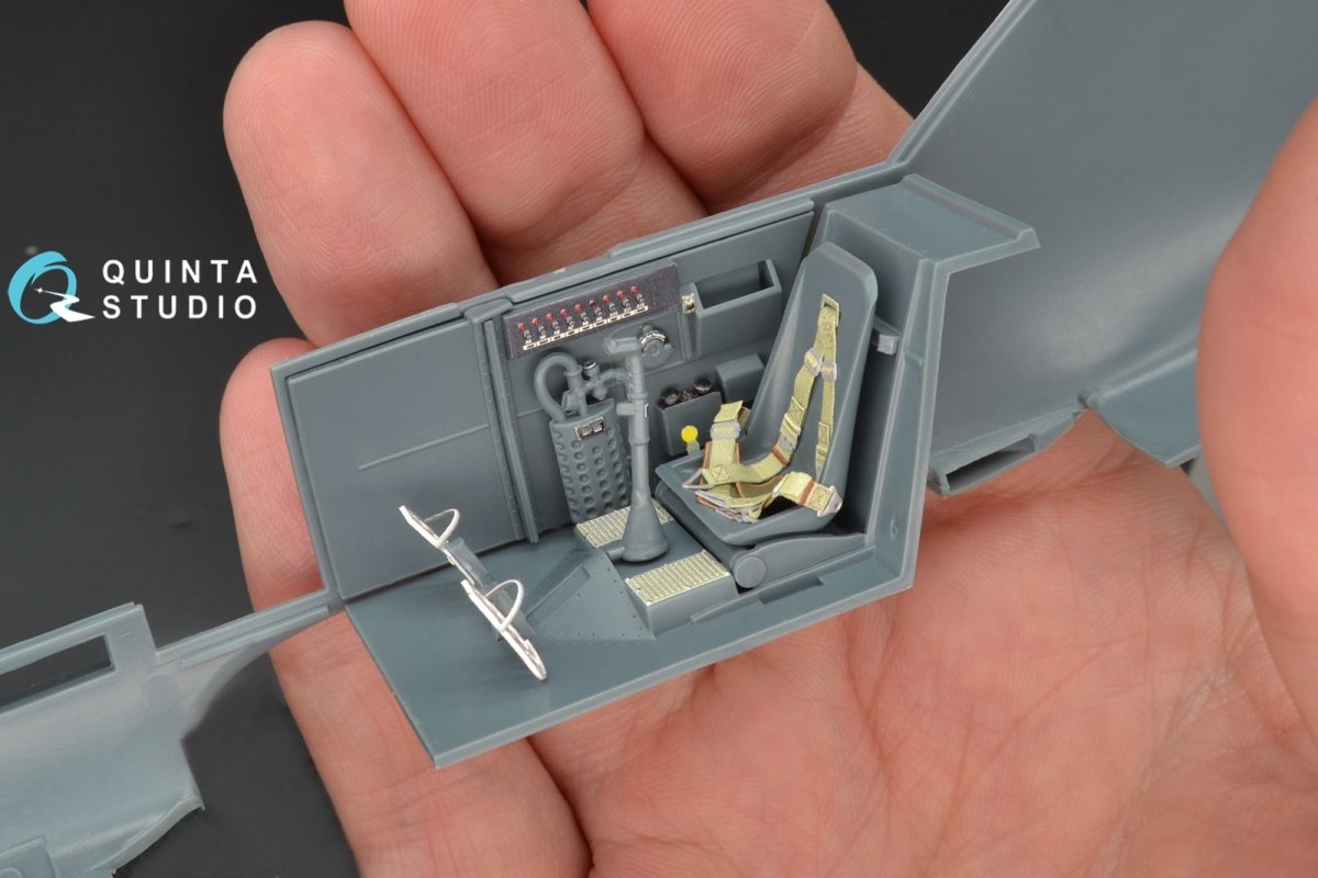 Quinta Studio QD32049 Bf 109E-4 3D-Printed &amp;amp; coloured Interior on decal paper (for Eduard kit) 1/32 – immagine 8
