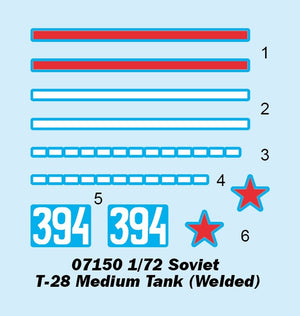 Trumpeter 07150 Soviet T-28 Medium Tank (Welded) 1/72 – Bild 4
