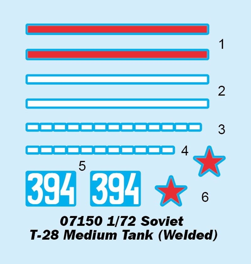 Trumpeter 07150 Soviet T-28 Medium Tank (Welded) 1/72 – Bild 4
