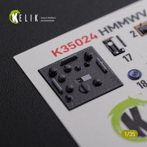 KELIK K35024 HUMVEE HMMWV M1036 with TOW Desert version Interior 3D Decal for Italeri kit 1/35 – zdjęcie 8