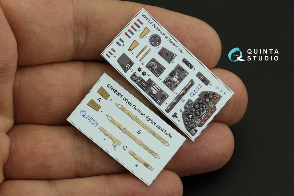 Quinta Studio QD48328 Do 335A Pfeil 3D-Printed &amp;amp; coloured Interior on decal paper (Tamiya) 1/48 – immagine 2