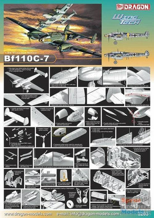 Dragon 3203 Messerschmitt Bf110 C-7 1/32 – immagine 2