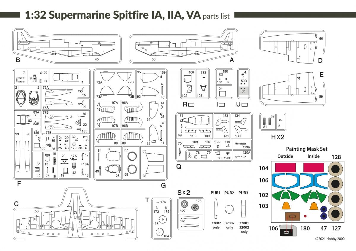 Hobby 2000 32003 Supermarine Spitfire VA 1/32 – imagen 2
