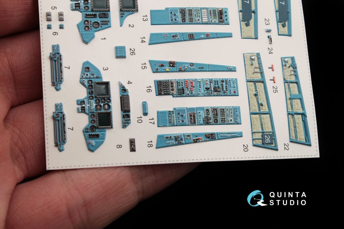 Quinta Studio QD48047 Su-30MKK 3D-Printed &amp;amp; coloured Interior on decal paper (for HobbyBoss kit) 1/48 – imagen 4