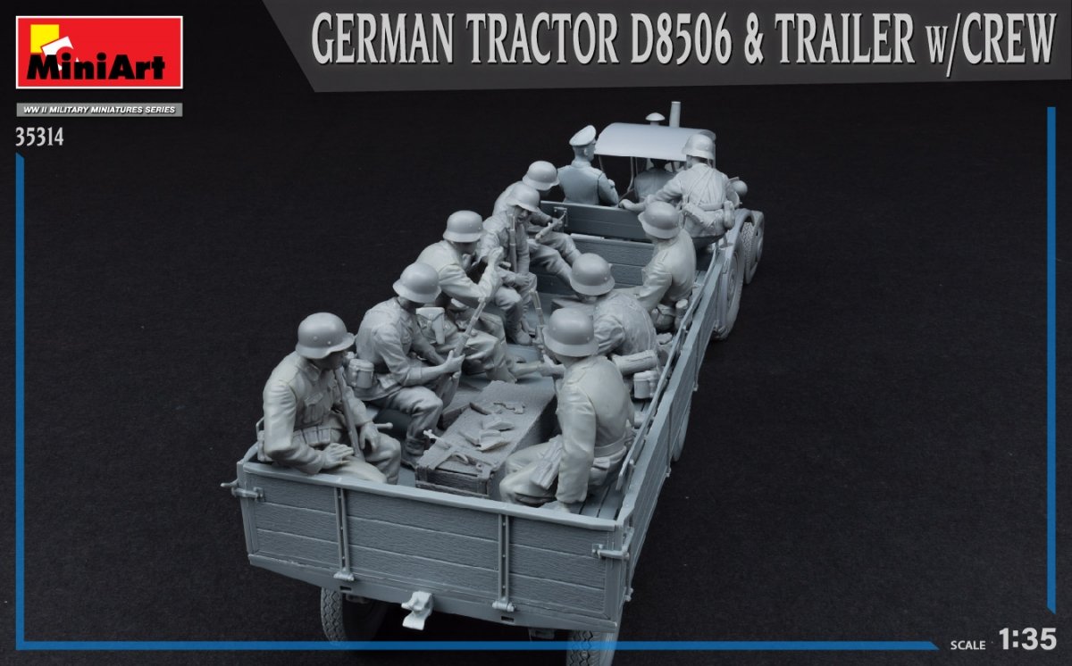 MiniArt 35314 Tracteur allemand D8506 et remorque avec équipage 1/35 – image 7