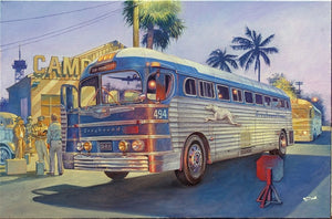 Roden 816 GMC PD3701 Autobus Silverside « Greyhound Lines » 1/35