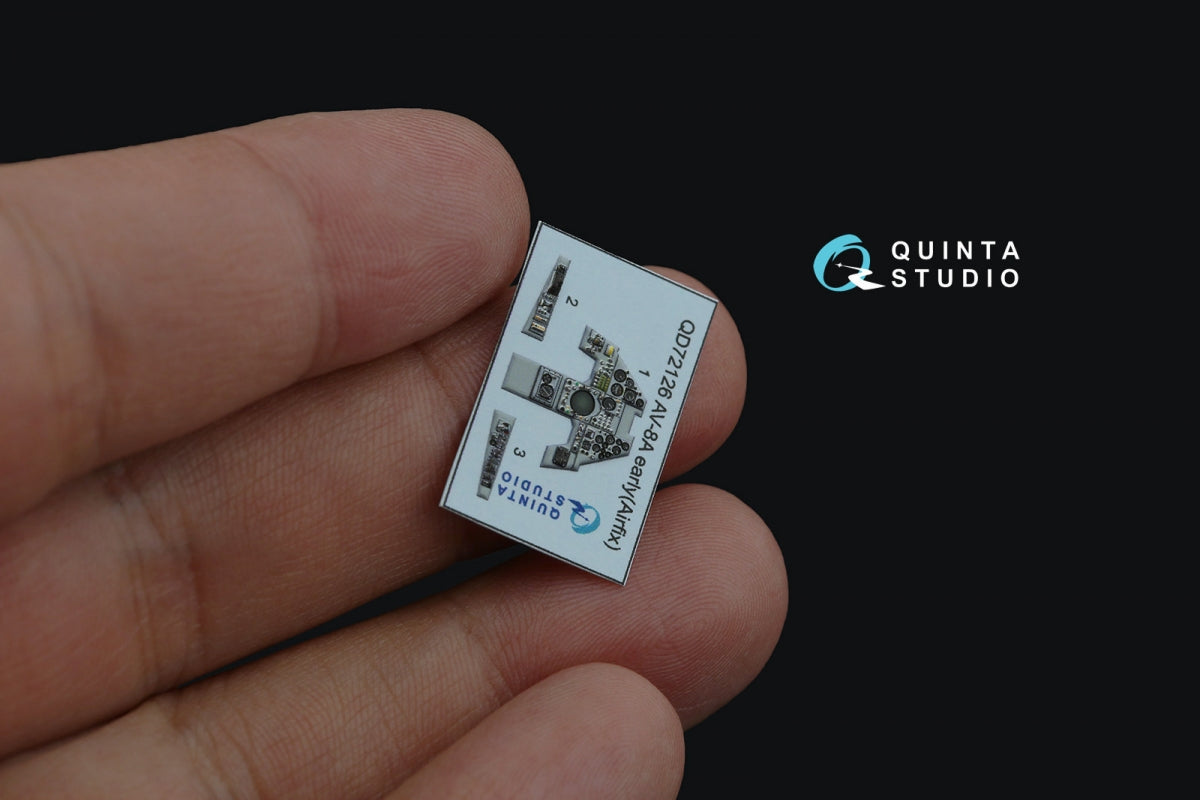Quinta Studio QD72126 AV-8A early 3D-Printed coloured Interior on decal paper (Airfix) 1/72 – Bild 5