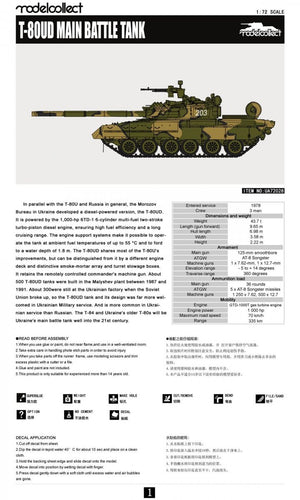 Modelcollect UA72028 T-80UD Main Battle Tank 1/72 – immagine 2
