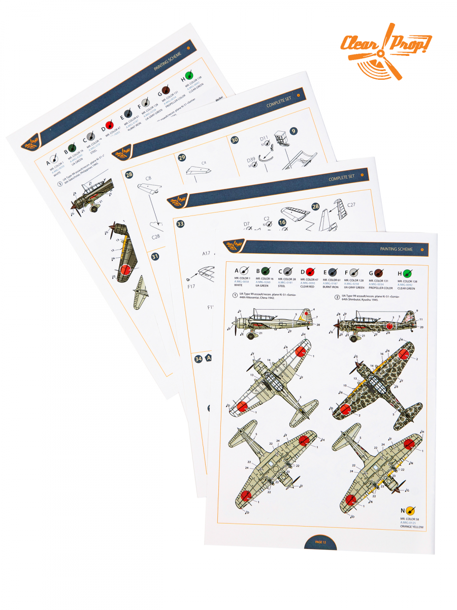 Clear Prop! CP72012 Ki-51 Sonia Reconnaissance ADVANCED KIT 1/72 – imagen 10