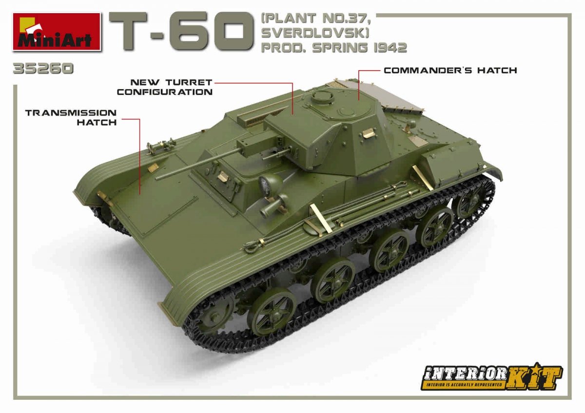 MiniArt 35260 T-60 PLANT N.37, SVERDLOVSK PROD. SPRING 1942. INTERIOR KIT 1/35 – Bild 9