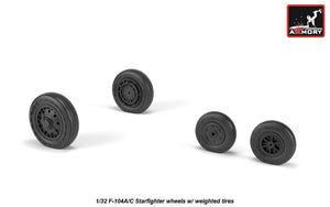 Armory Models AW32302 F-104A/C Starfighter wheels, w/ optional nose wheels, weighted 1/32 – Bild 2