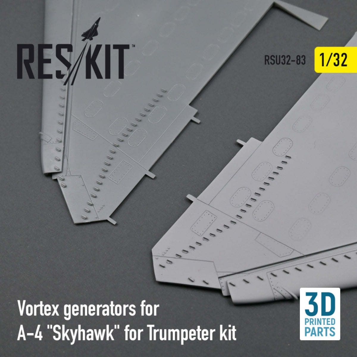 RESKIT RSU32-0083 VORTEX GENERATORS FOR A-4 &amp;quot;SKYHAWK&amp;quot; FOR TRUMPETER KIT (3D PRINTED) 1/32 – immagine 2