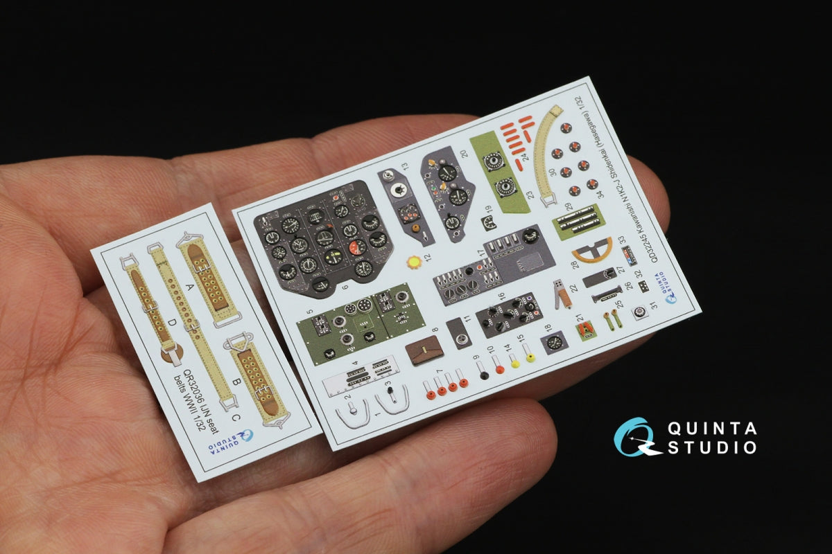 Quinta Studio QD32245 N1K2-J Shidenkai 3D-Printed &amp;amp; coloured Interior on decal paper (Hasegawa) 1/32 – imagen 2