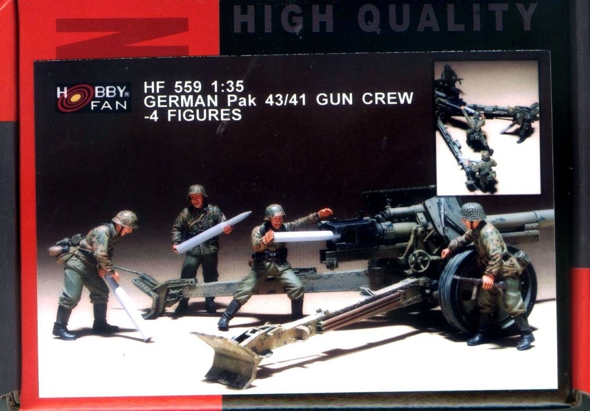 Hobby Fan HF559 GERMAN PAK43/41 GUN CREW- 4 FIGURES 1/35 – immagine 2