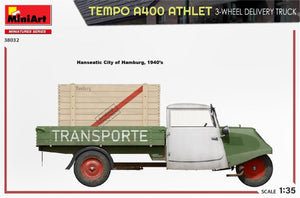 MiniArt 38032 TEMPO A400 ATHLET 3-WHEEL DELIVERY TRUCK 1/35 – immagine 3