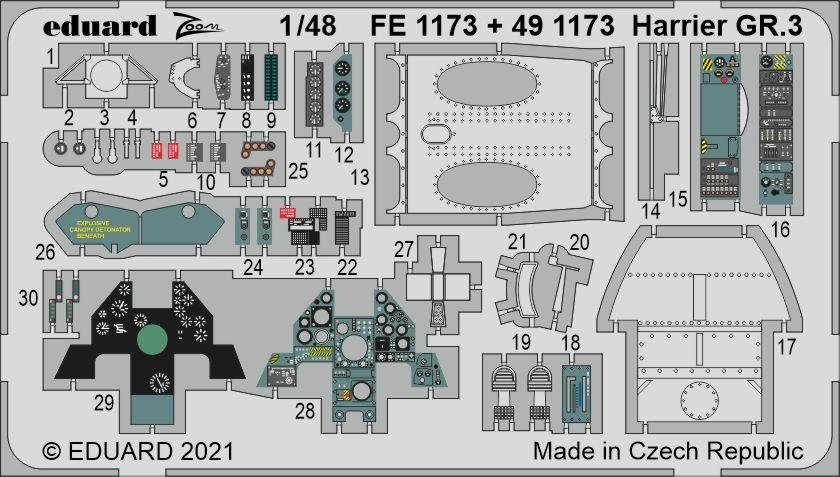 Eduard 491173 Harrier GR.3 KINETIC 1/48