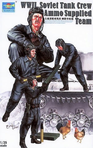 Trumpeter 00411 WWII Soviet Tank Crew Ammo Supplied Team 1/35