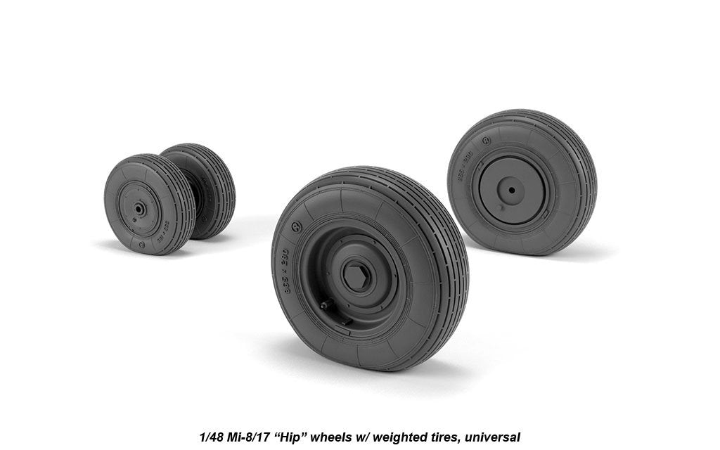 Armory Models AW48038 Mil Mi-8/17 Hip wheels w/ weighted tires 1/48 – imagen 4