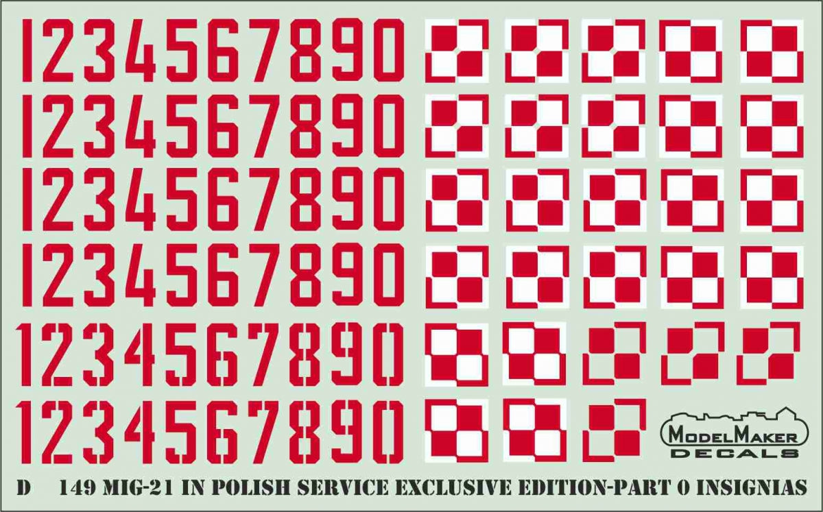 ModelMaker Decals D48149 MiG-21 in Polish service exclusive edition part 0 Insignia 1/48 – imagen 2