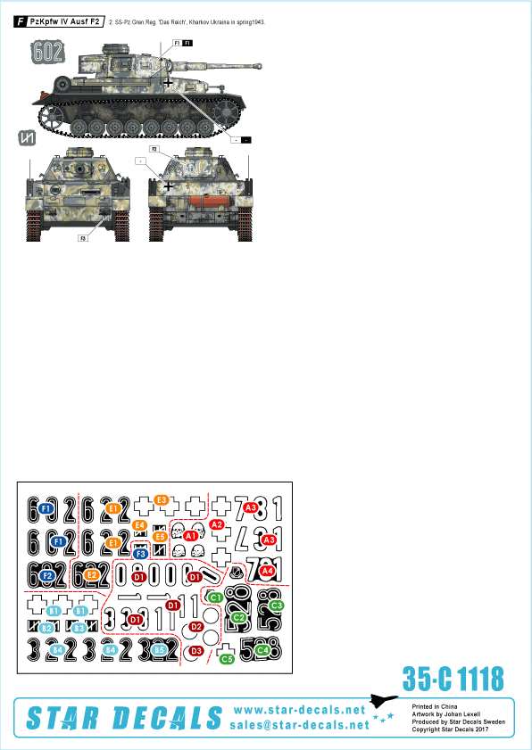 Star Decals 35-C1118 PzKpfw IV F2 and G of the Waffen-SS 1/35 – imagen 2
