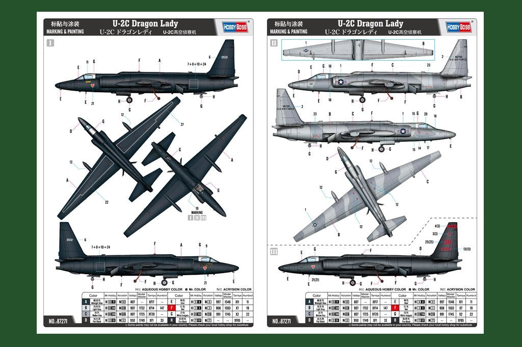 Hobby Boss 87271 U-2C Dragon Lady 1/72 – Bild 4