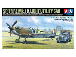 Tamiya 25211 SUPERMARINE SPITFIRE MK.I W/Light Utility Car 10Hp Set 1/48 – immagine 2