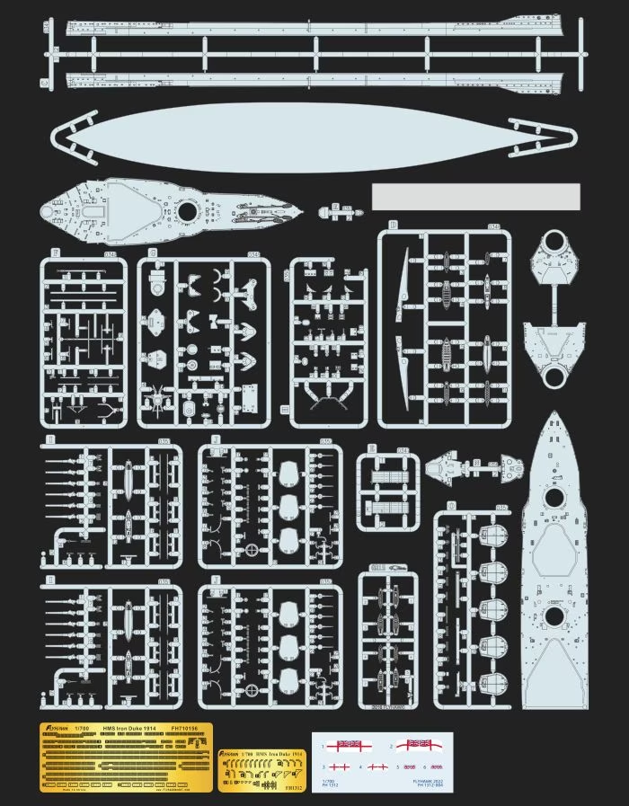 FlyHawk Model FH1312 HMS Iron Duke 1914 1/700 – imagen 3