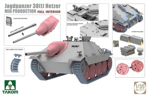 Takom 2171 Jagdpanzer 38(t) Hetzer Mid Production Intérieur complet 1/35 – image 3
