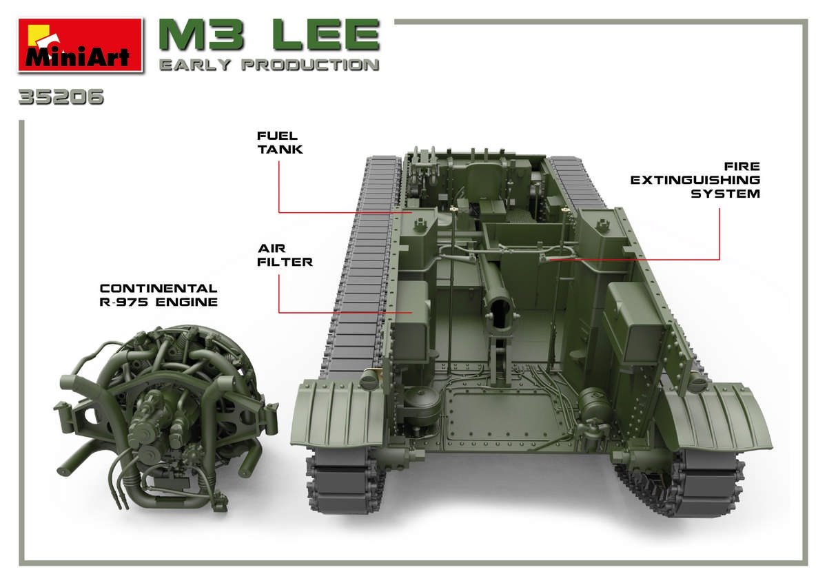 Miniart 35206 M3 Lee première production avec intérieur 1/35 – image 8