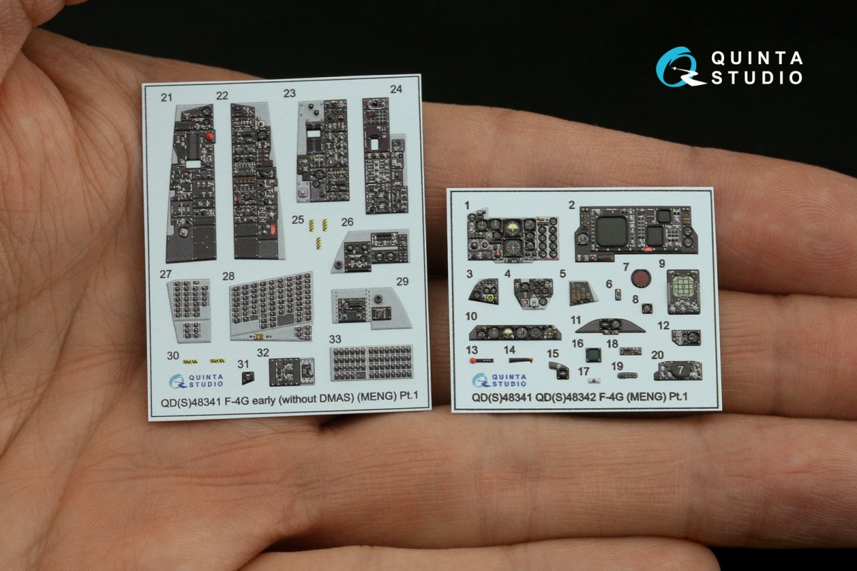 Quinta Studio QDS-48341 F-4G early 3D-Printed &amp;amp; coloured Interior on decal paper (Meng) (Small version) 1/48 – Bild 4