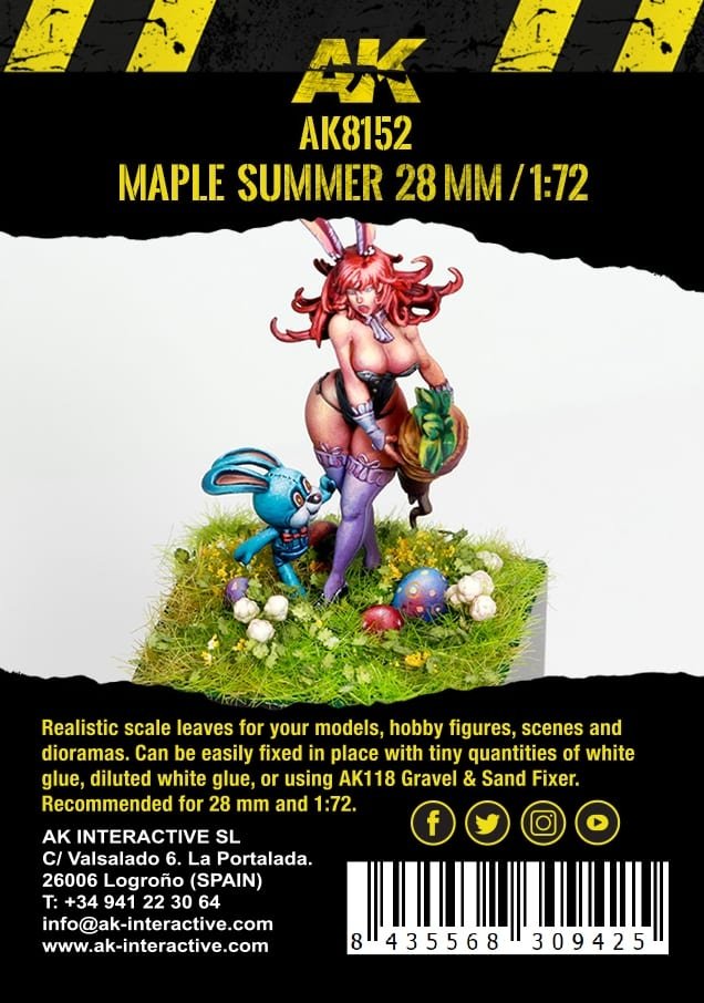 AK Interactive AK8152 MAPLE SUMMER LEAVES 28MM 1/72 – imagen 3