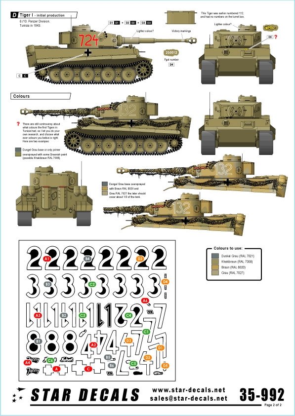 Star Decals 35-992 Afrika Tigers 1 1/35 – immagine 2