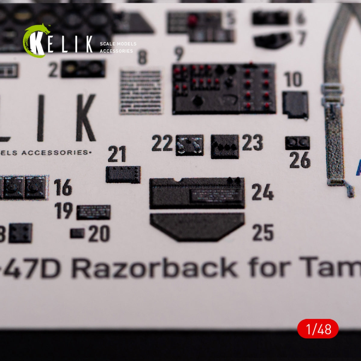 KELIK K48015 P-47D &amp;quot;Razorback&amp;quot; interior 3D decals for Tamiya kit 1/48 – imagen 5