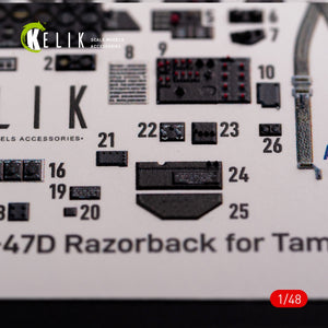 KELIK K48015 P-47D &amp;quot;Razorback&amp;quot; interior 3D decals for Tamiya kit 1/48 – imagen 5