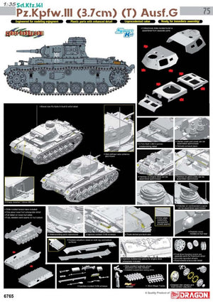 Cyber Hobby 6765 Sd.Kfz.141 Pz.Kpfw.III (3.7cm) (T) Ausf.G 1/35 – Bild 2