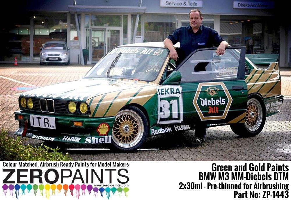Zero Paints ZP-1443 BMW M3 MM-Diebels DTM - Coffret de peinture verte et or 2x30ml – image 2