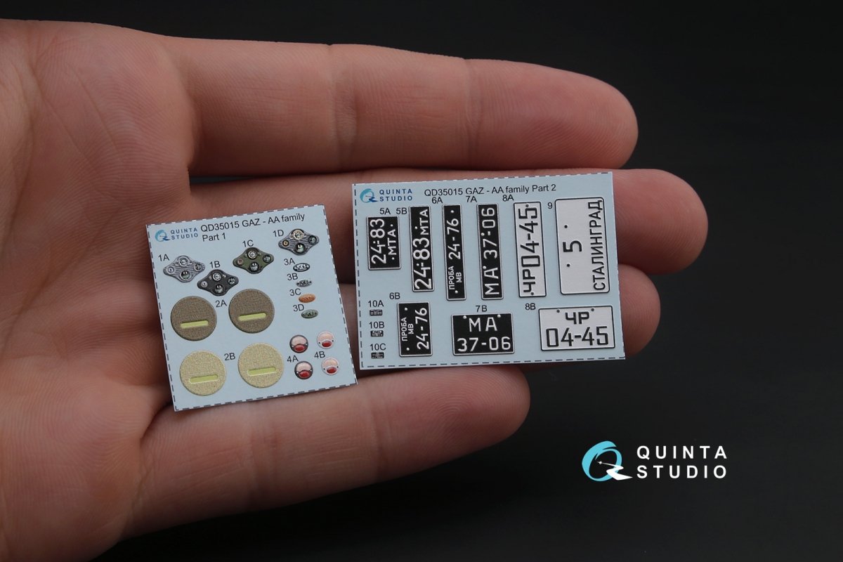Quinta Studio QD35015 GAZ-AA/AAA family 3D-Printed &amp;amp; coloured Interior on decal paper (for all kit) 1/35 – immagine 2