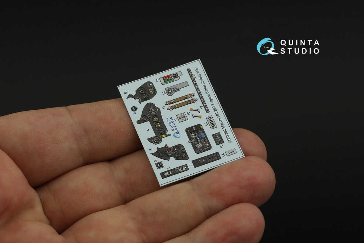 Quinta Studio QD32202 Macchi MC.202 Folgore Late 3D-Printed &amp;amp; coloured Interior on decal paper (Italeri) 1/32 – zdjęcie 9