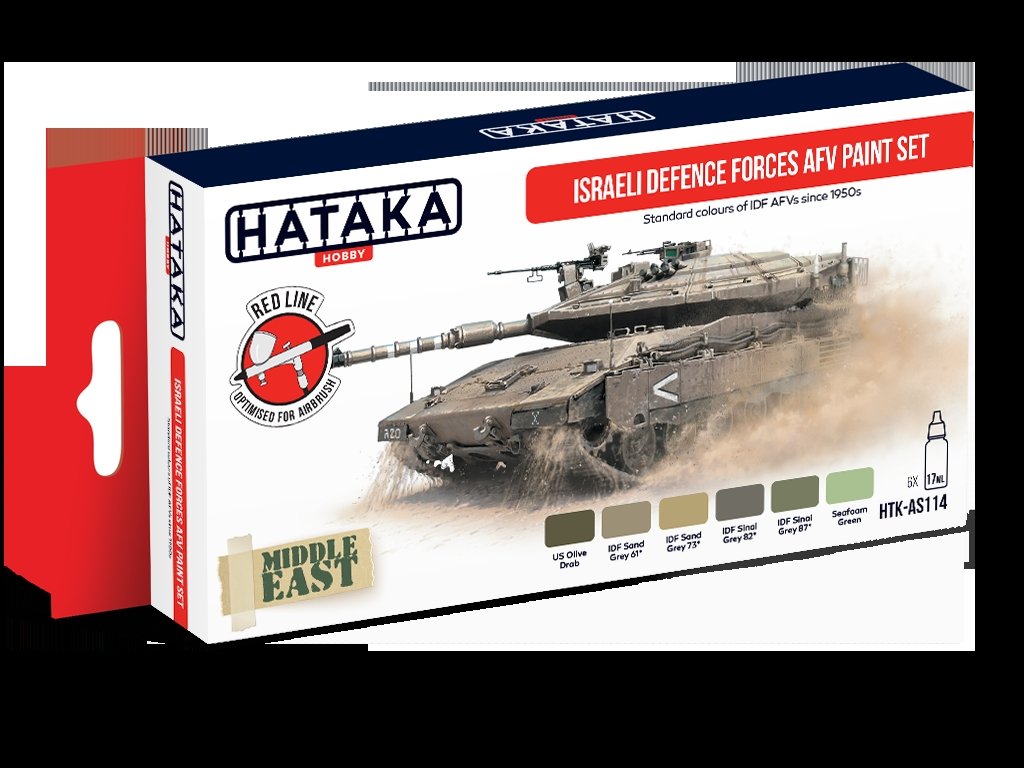 Hataka HTK-AS114 Israeli Defense Forces AFV paint set 6x17 ml – image 2