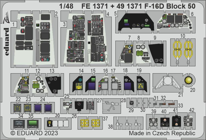 Eduard BIG49386 F-16D Block 50 Kinetic Model 1/48 – imagen 5