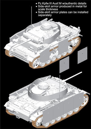 Dragon 6604 Pz.Kpfw.III Ausf.M w/Schurzen 1/35 – imagen 2