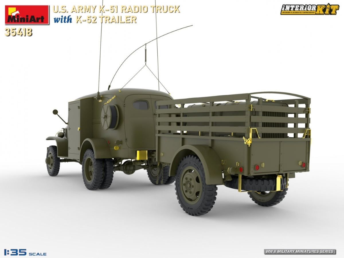 MiniArt 35418 Camion radio K-51 de l&amp;#39;armée américaine avec remorque K-52. Kit intérieur 1/35 – image 6
