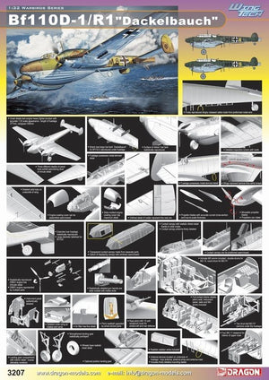 Dragon 3207 Bf110D-1/R1 Dackelbauch 1/32 – imagen 2
