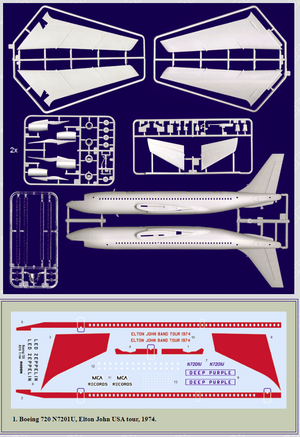 Roden 315 Boeing 720 ELTON JOHN 1974 1/144 – imagen 2