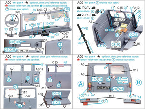 Quinta Studio QD35045 UAZ-3909 Intérieur imprimé en 3D et coloré sur papier décalque (Zvezda) 1/35 – image 11
