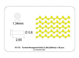 Aber 16112 Turned Hexagonal bolts (1,34x2,60mm) x 30 pcs. 1/16 – imagen 4