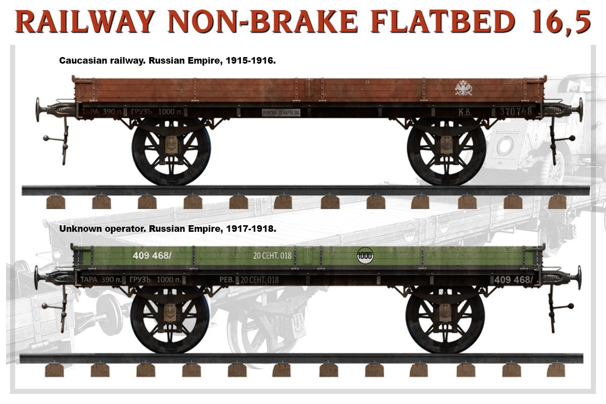 MiniArt 39004 RAILWAY NON-BRAKE FLATBED 16,5 t 1/35 – imagen 5
