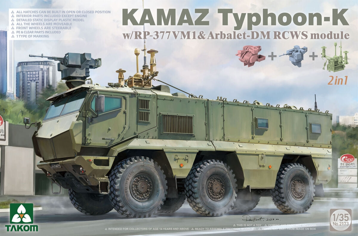 Takom 2173 KAMAZ Typhoon-K avec RP-377VM1 et module RCWS Arbalet-DM 2 en 1 1/35